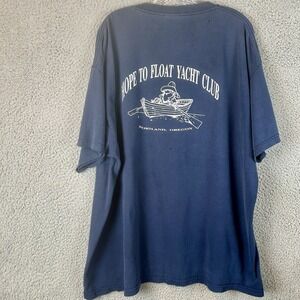 Vtg 90s Hope To Float Yacht‎ Club T-Shirt Portland, Oregon Cheetah Tag Size 2XL
